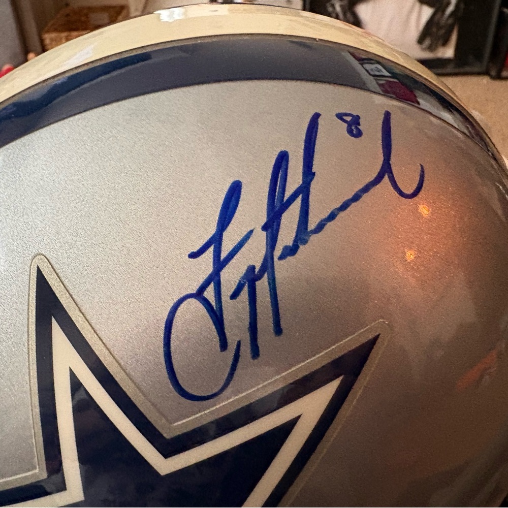 Full size Troy Aikman signed Cowboys helmet